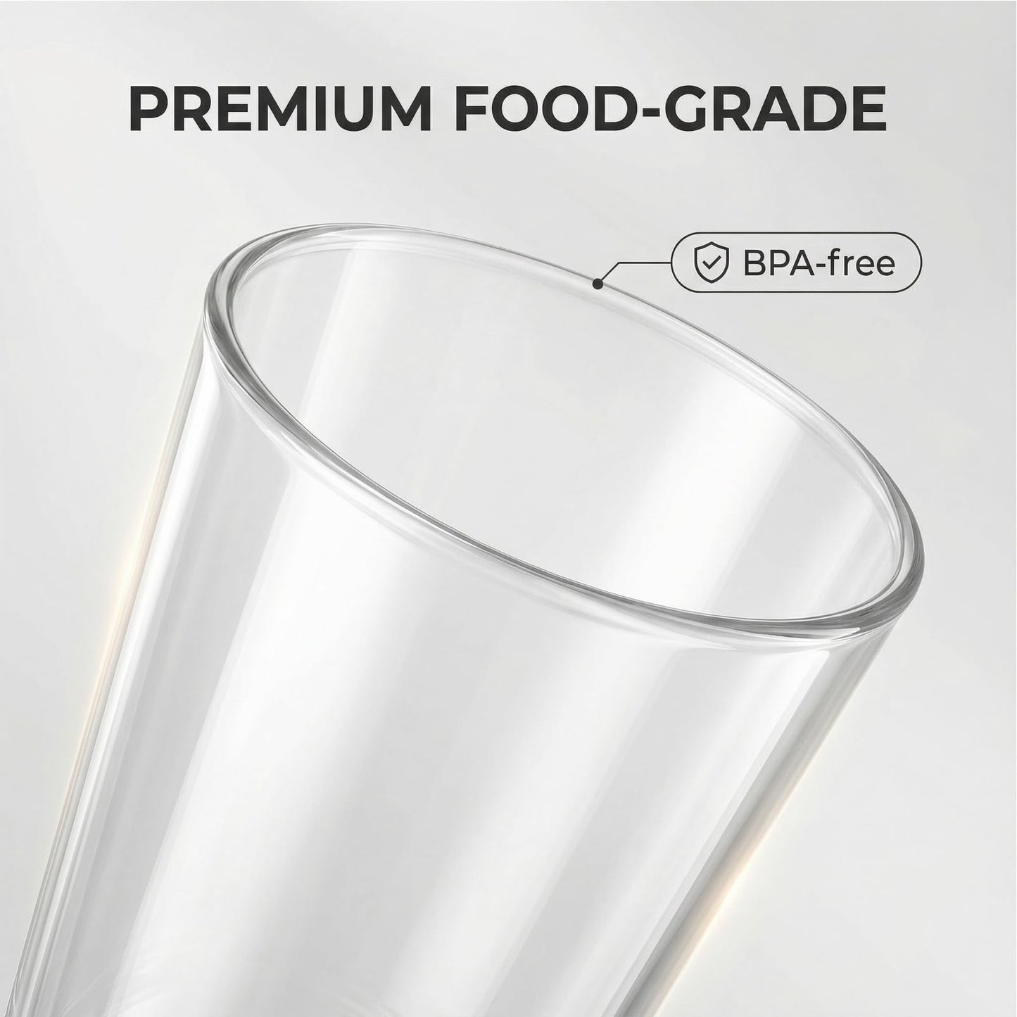 WEXINHAO Clear Drinking Glasses - Unbreakable Acrylic Glasses Drinkware 18 oz set of 6 - BPA Free Dishwasher Safe Reusable Plastic Cups for Kitchen Party Outdoor (Look Like Glass)