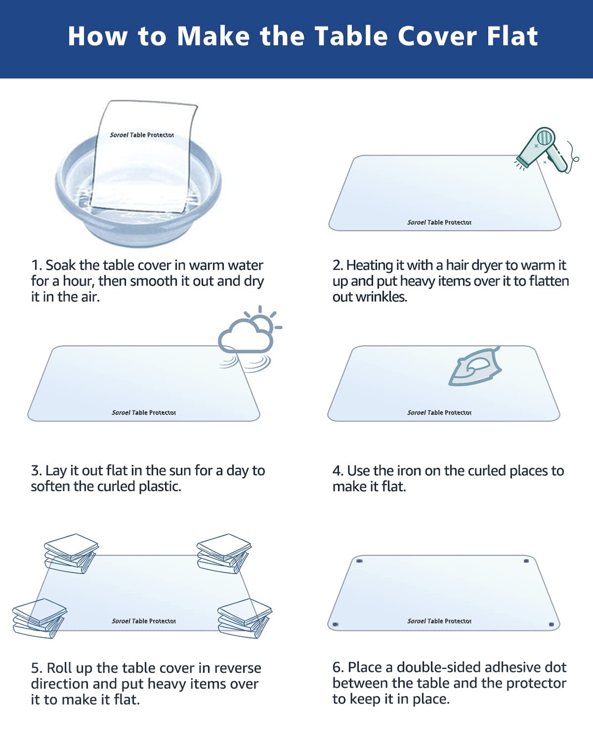 46X46 Inch Clear Plastic Table Cover on Top of Coffee Dining Table Computer Office Desk Pad Protector Durable Heavy Duty Desktop Cover Mat Vinyl Tablecloth for Furniture Surface Protection