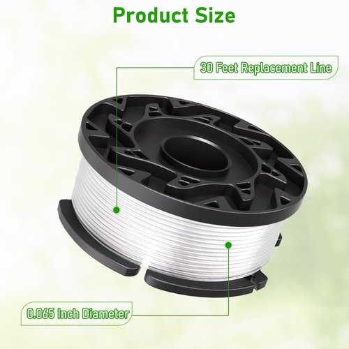 Hechuang AF-100 Weed Eater Spool - 6 Pack Replacement Trimmer Spools with 30ft 0.065'' Line