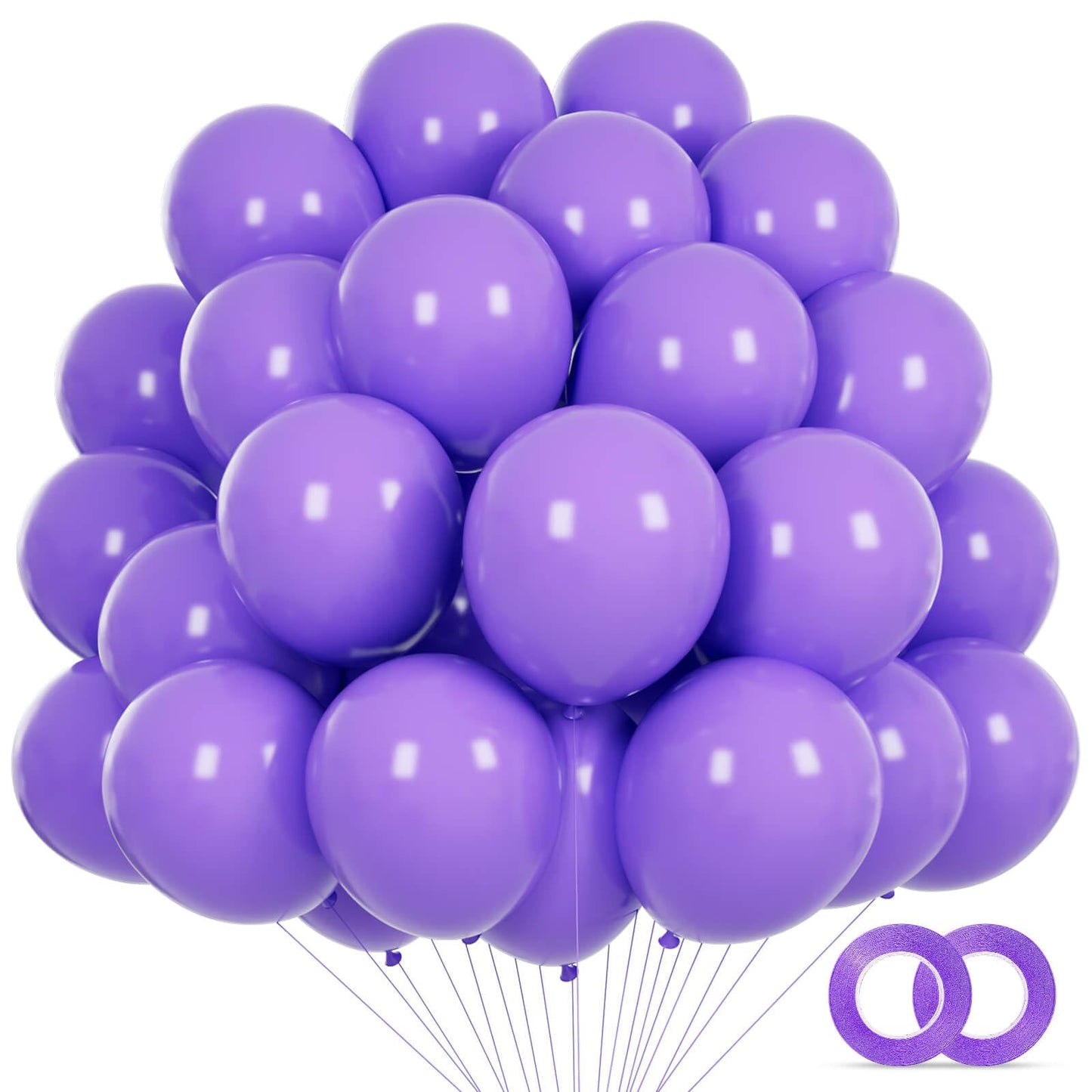 Purple Balloons 110Pcs, 5 Inch Small Purple Latex Party Balloons, Mini Thick Purple Balloons for Birthday Wedding Baby Shower Decorations.