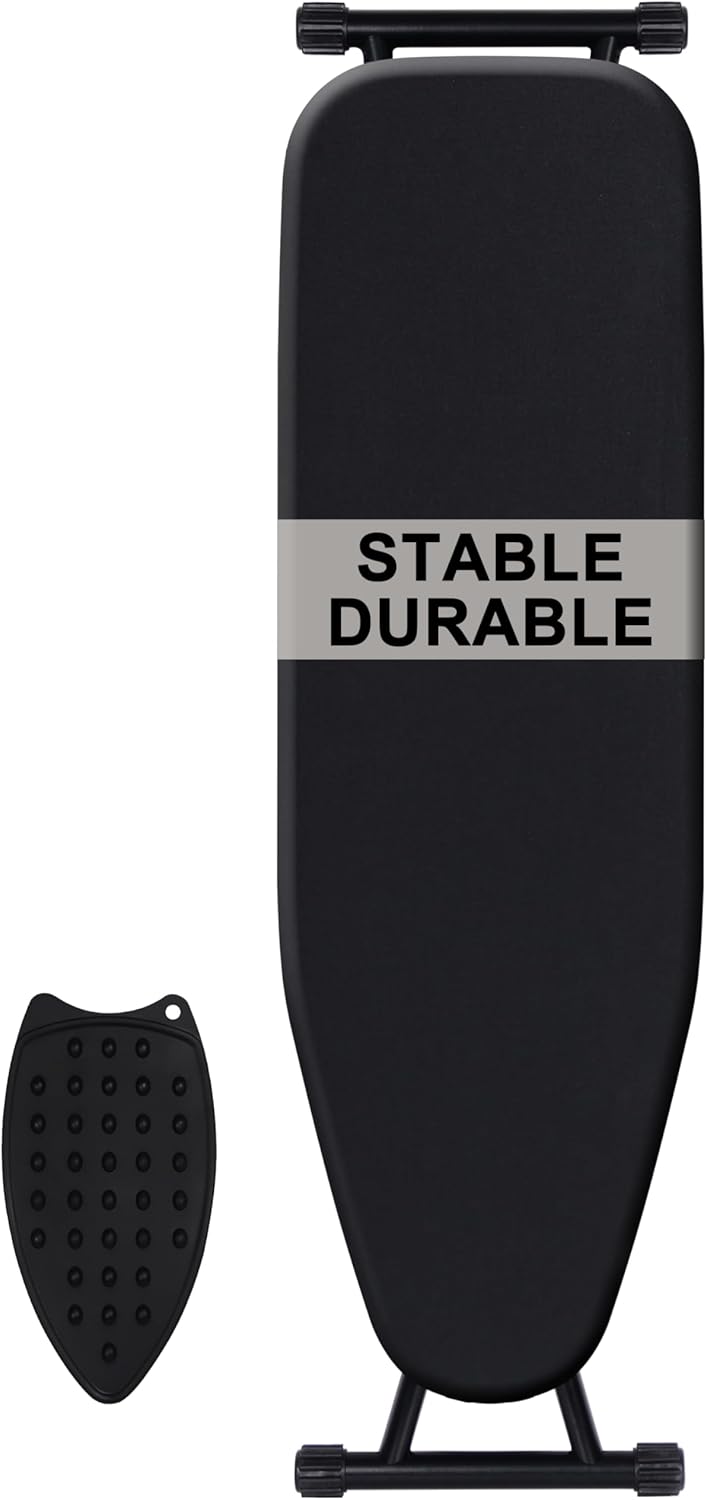 Skiennix Ironing Board - Foldable Adjustable Height with Heat-Resistant Cover | Lightweight & Durable for Home Use