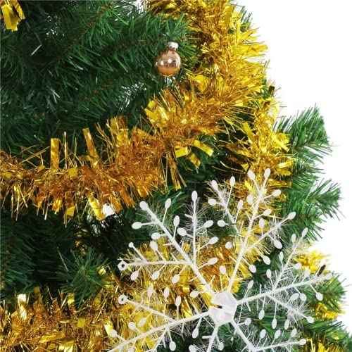 FINGOOO Gold Garland Christmas Decorations,33Ft/10M Thick Fluffy Christmas Tree Tinsel Garland Wedding Birthday Decor