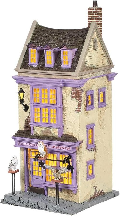 Department 56 Harry Potter Village Eeylops Owl Emporium - Lit Building, 8.66 Inch, Multicolor