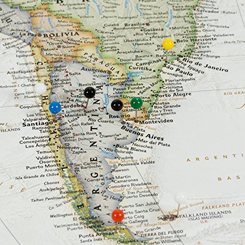 Craig Frames Travel Map with Pins, 24x36 Executive World for Wall