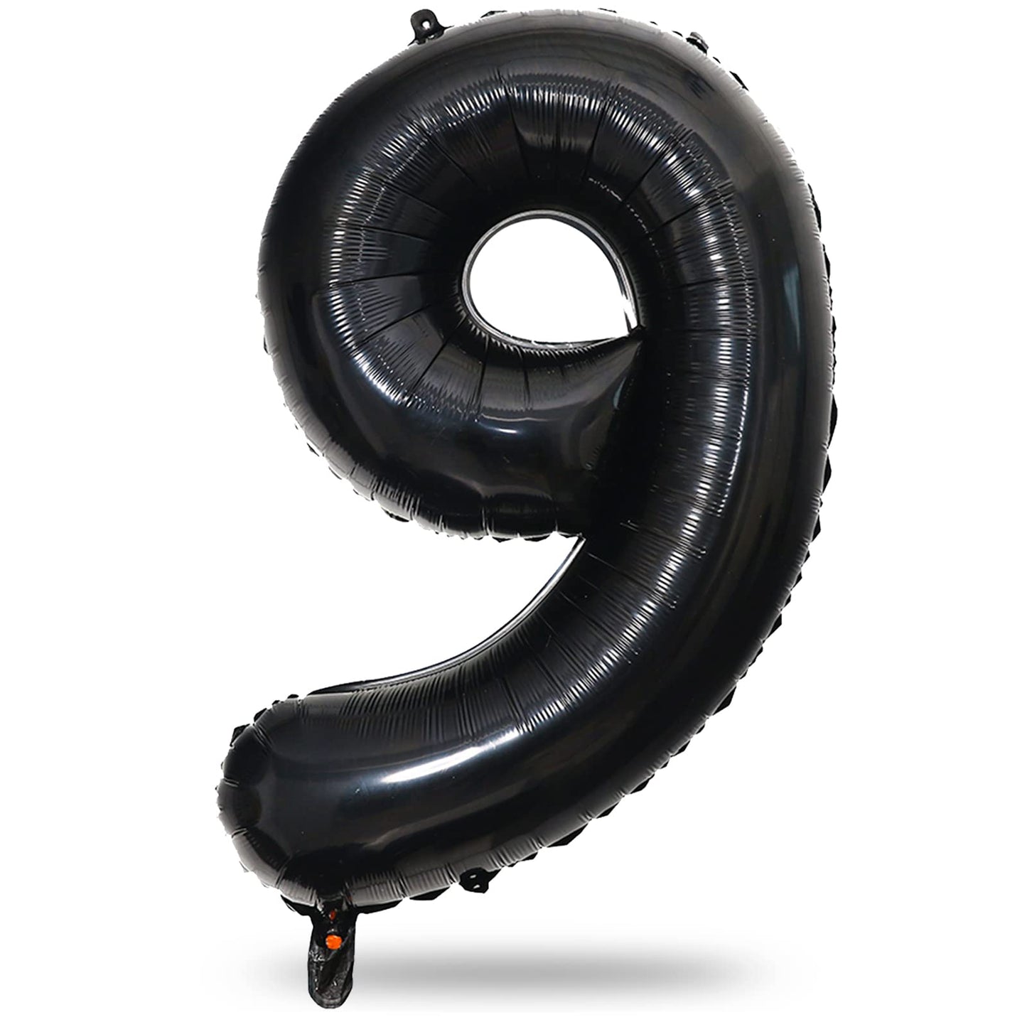 40'' Black Number 9 Balloons, Giant Self Inflating Foil Number Balloons Set 0-9, Large Digital 9 Helium Balloon for Girls Boys 9th Halloween Birthday Party Decorations Anniversary Photo Shoot Supplies