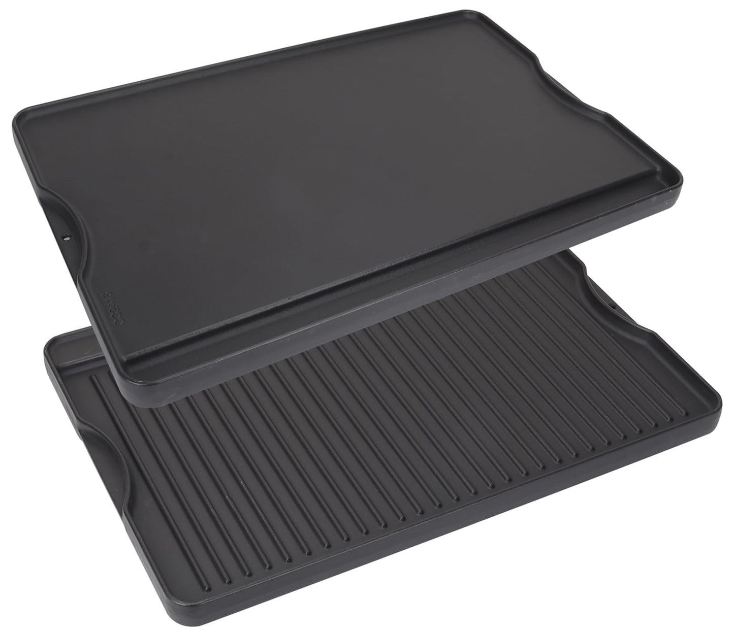 Cast Iron Griddle for Gas Grill, 16" x 24" Reversible Pre-Seasoned Large Flat Top Griddle Plate for Camp Chef etc., Stovetop/Electric/Propane/Charcoal, Outdoor Cooking Oblong Grilling Pan for Camping
