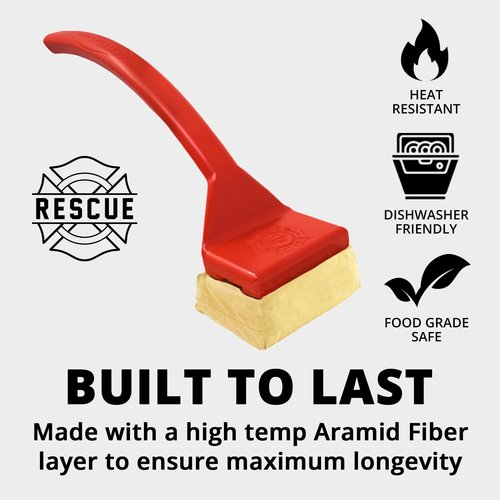 Grill Rescue BBQ Scraper Cleaning Head - Durable Bristle-Free Brush for Cast Iron & Stainless Steel Grates