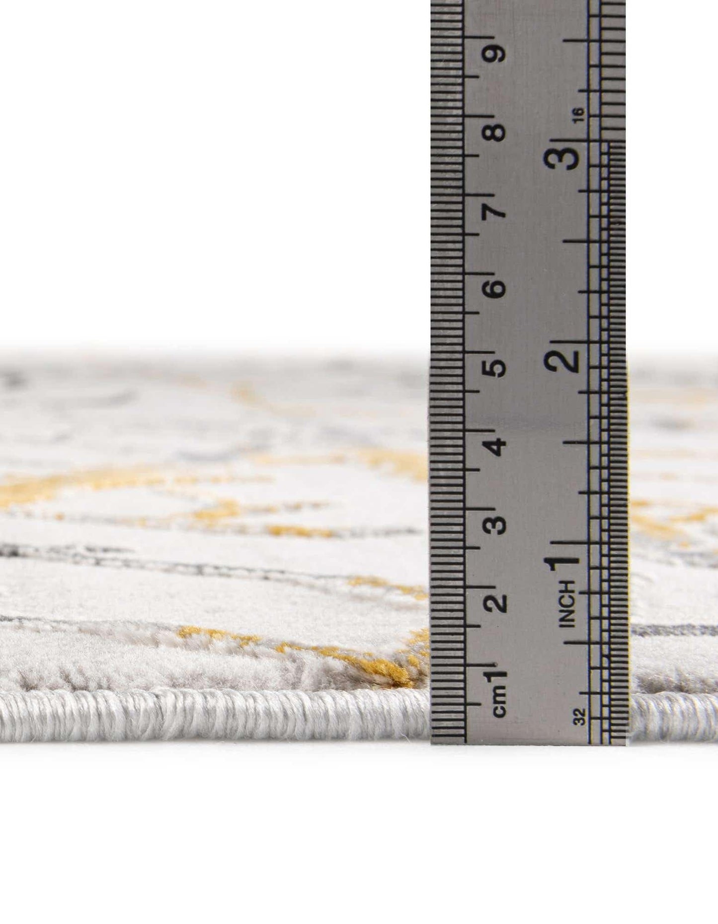 Unique Loom Finsbury Collection Area Rug - Anne (2' x 8' Runner, Yellow and Gray/ Ivory)