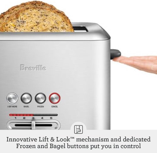 Breville BTA720XL Toaster - 2 Slice Brushed Stainless Steel with Extra Toasting Feature