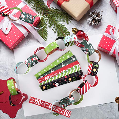 ASTARON 300 Pcs Christmas Paper Chains Festive DIY Decorations, Self-Adhesive Holiday Decor