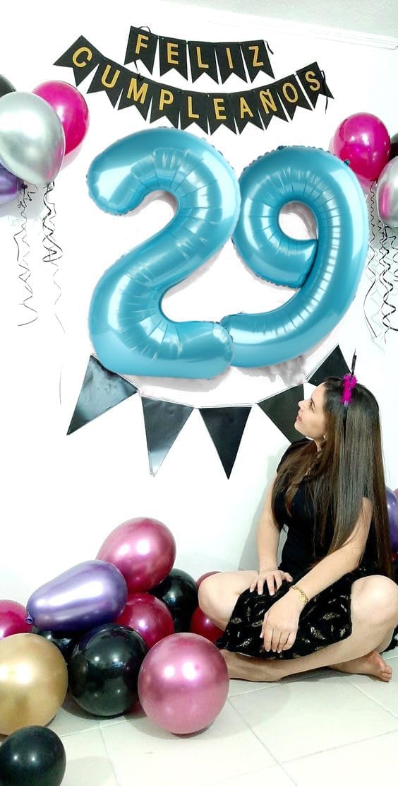 Pastel Blue Number 8 Balloon - 40 Inch Birthday Decoration for Men & Boys | Perfect for 8th Birthday Parties