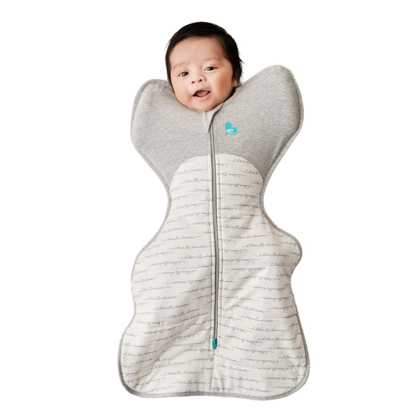 Love To Dream Swaddle UP - 2.5 TOG Warm Sleep Solution | Arms Up Design for Self-Soothing, Olive Bees, 5-8.5lbs