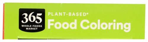 365 by Whole Foods Market, Plant-Based Food Coloring (Red, Yellow, Green & Blue Bottles), GLuten-Free, 0.3 Fl Oz Each, 1.2 Fl Oz Total