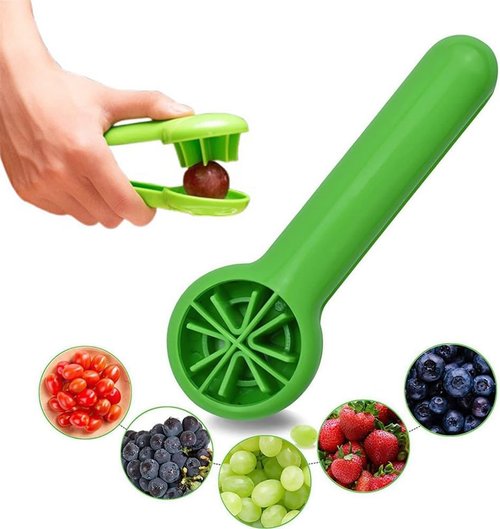 Grape Cutter | Ergonomic Handheld Slicer for Grapes, Cherry Tomatoes & Strawberries - Ideal for Fruit Salads