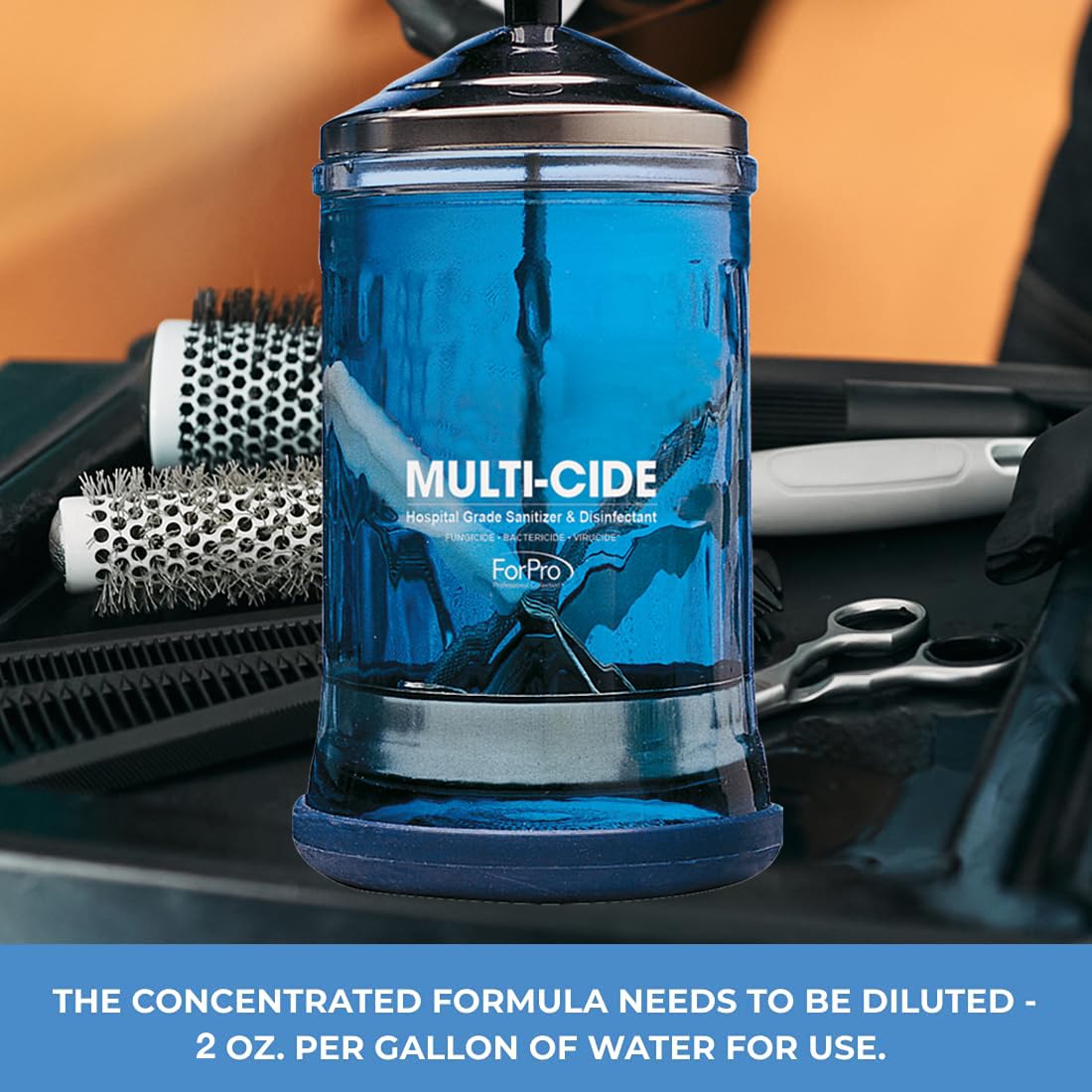 ForPro Total-Cide Disinfectant Solution, 2X Concentrated Formula, Hospital Grade Sanitizer & All Purpose Cleaner, 64 Fl Oz