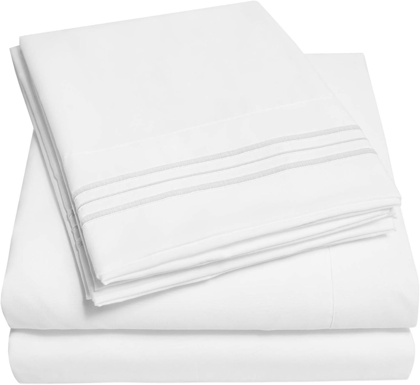 Supreme Collection Queen Sheet Sets - Luxury White Bed Sheets & Pillowcase Set | Extra Soft, Deep Pocket Design