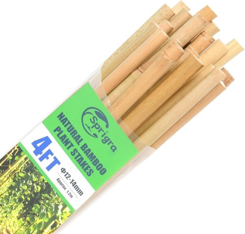 Bamboo Garden Stakes - 30pcs 4FT Multi-Purpose Plant Support for Tomatoes, Beans, and Flowers