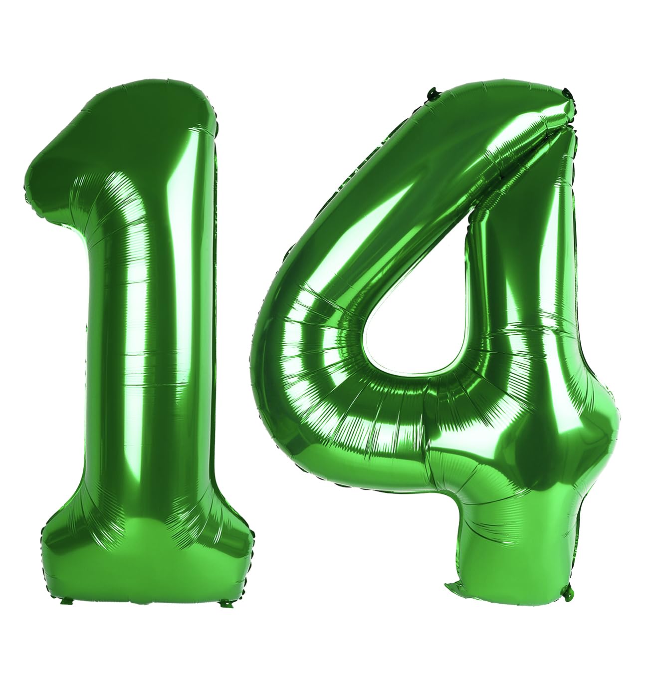 Dark Green Number 14 Balloon 40 Inch, 14th Birthday Party Decorations for Children, Giant 14 Foil Balloon for Party Supplies