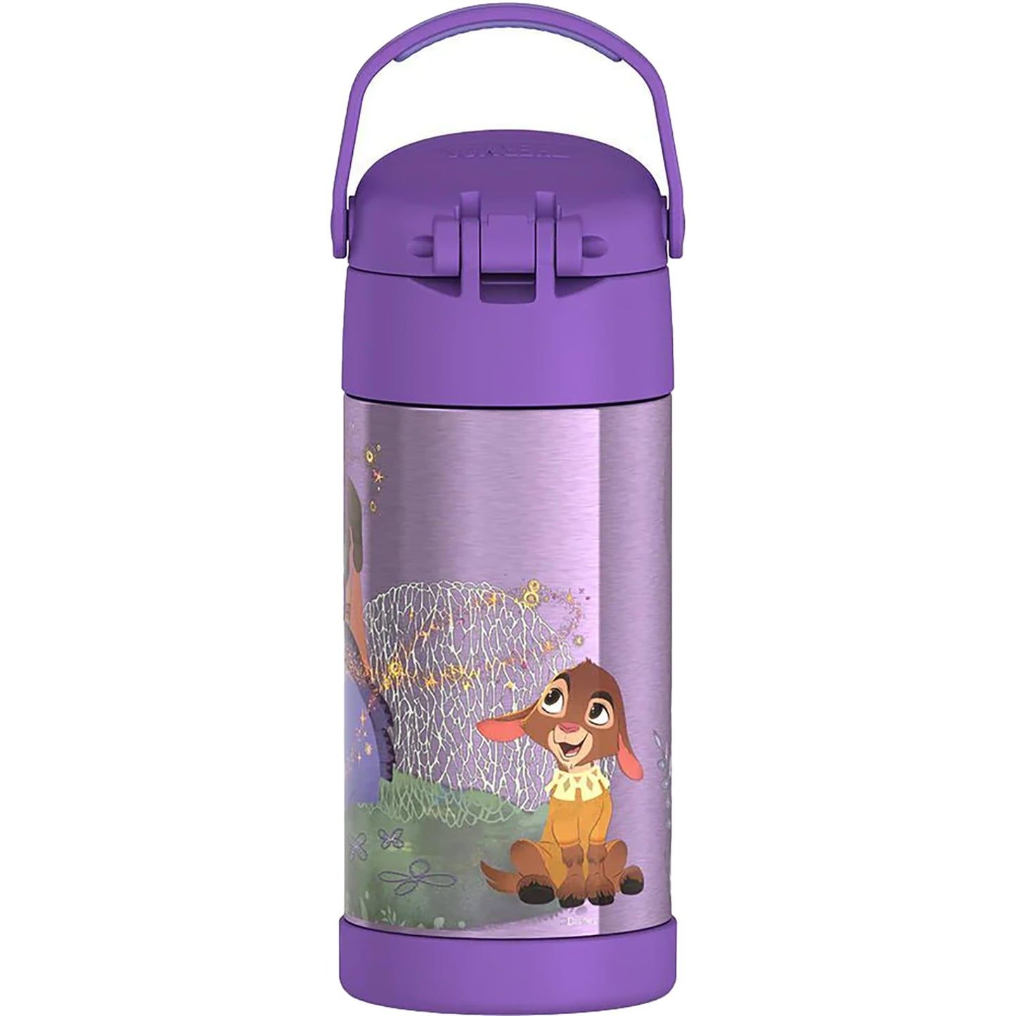 THERMOS FUNTAINER Water Bottle with Straw - 12 Ounce - Kids Stainless Steel Vacuum Insulated Water Bottle with Lid, Wish