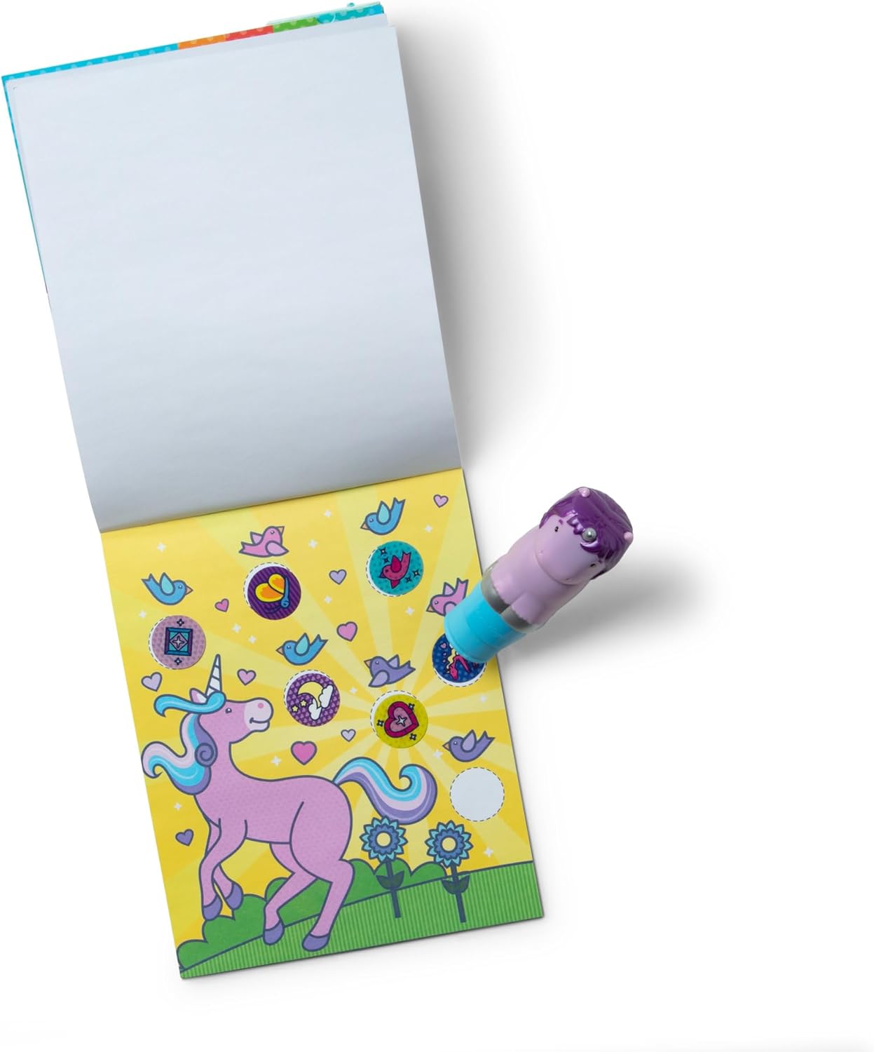 Melissa & Doug Sticker Wow!™ Activity Pad - 24 Pages with 300 Stickers - Arts and Crafts Fidget Toy for Kids Ages 3+ - Purple Unicorn