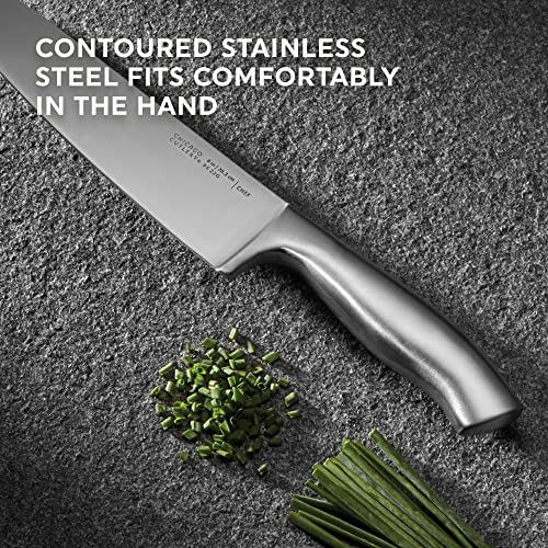 13-Piece Kitchen Knife Block Set with Wooden Storage and Sharp Stainless Steel Blades - Contoured Handles