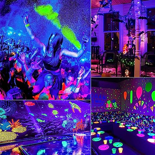 MELPO 30W LED Black Light Flood Light Outdoor for Glow Party, Neon & UV Effects - Variation 4