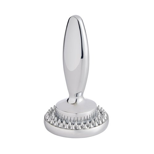 HIC Kitchen Dual Sided Meat Tenderizer Marinating Prep Tool, Chrome-Plated Zinc, 835 Grams, For Flattening Cutlets And Tenderizing Meat