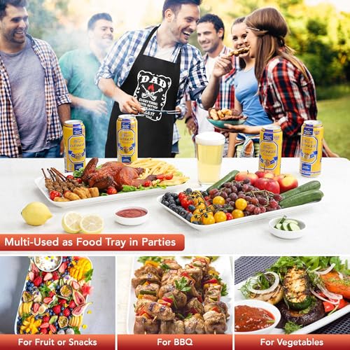 LEJIAJINW Dad BBQ Plate — Best Dad Ever Gift Set, Includes Apron & Card (Dad Gifts)