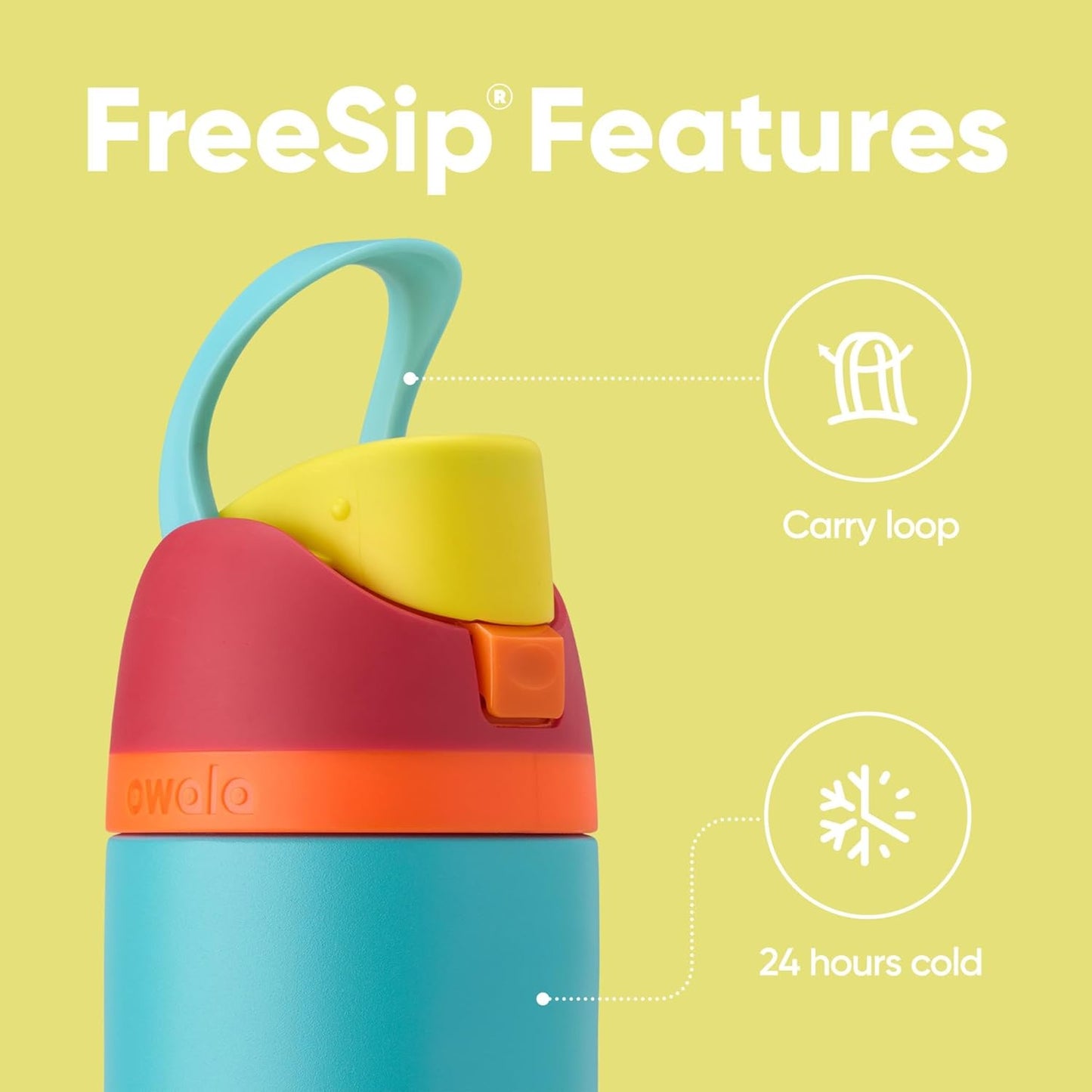 Owala FreeSip Insulated Stainless Steel Water Bottle - BPA-Free 24 Oz | Perfect for Travel, Summer Sweetness