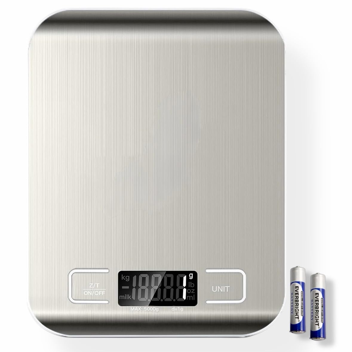 Skiennix Digital Kitchen Scale - Precision Food Scale in Grams & Ounces, Stainless Steel, Compact Design