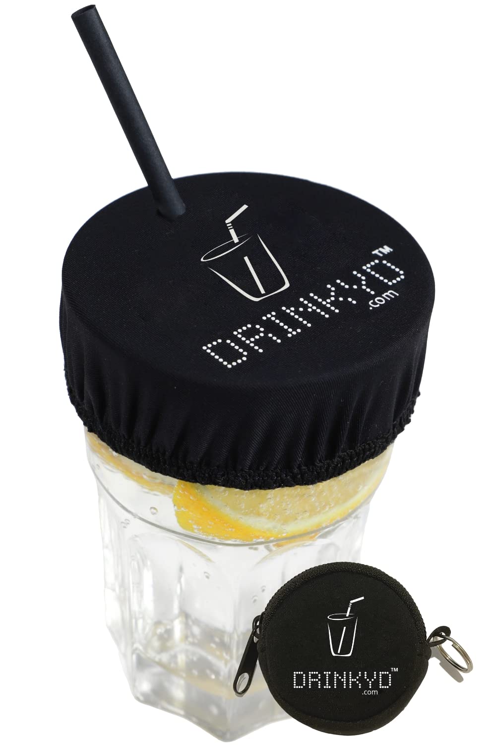 DRINKYD™ The Drink Cover for Alcohol Protection and Spiking Prevention - Washable & Reusable w/Keychain (1 Pack, Pink)