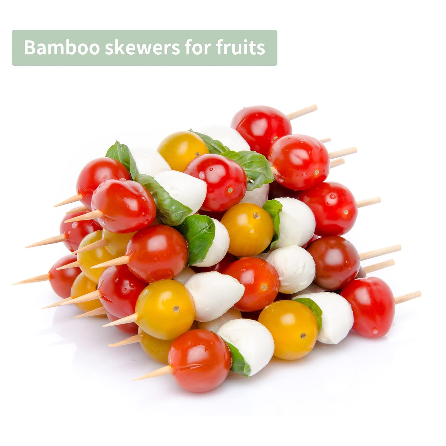 6" Bamboo Wood Skewers for BBQ, Kabob, Appetizer, Fruit, Sausage, Chocolate Fountain, Natural Wooden Barbecue Kebob Skewer Stick, Organic Food Sticks for Grilling, Kitchen (Φ=4mm Thick, 100PCS)