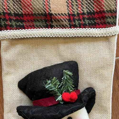 20" Santa Snowman Christmas Stockings Set of 2 Plush Xmas Personalized 20-Inch (Santa&Snowman)