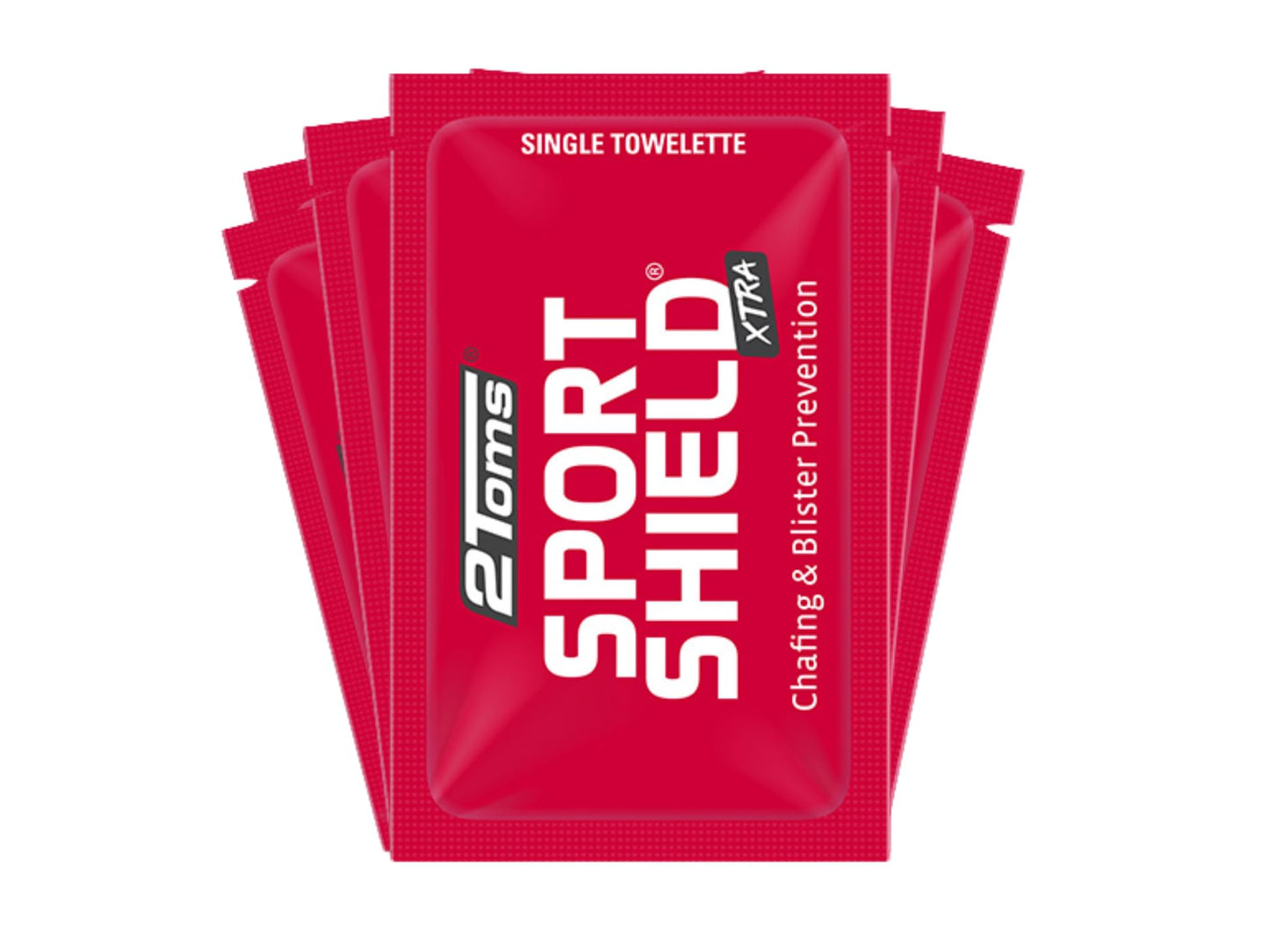 2Toms SportShield Xtra, Soothing All Day Anti-Chafe Prevention, Waterproof Protection from Thigh Chafing and Skin Irritation, 6-Pack Single-Use Towelettes