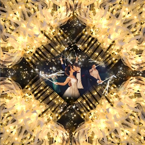 68PCS LED Wedding Wands with Flashing Modes & Bells - Fairy Streamers, Party & Celebration