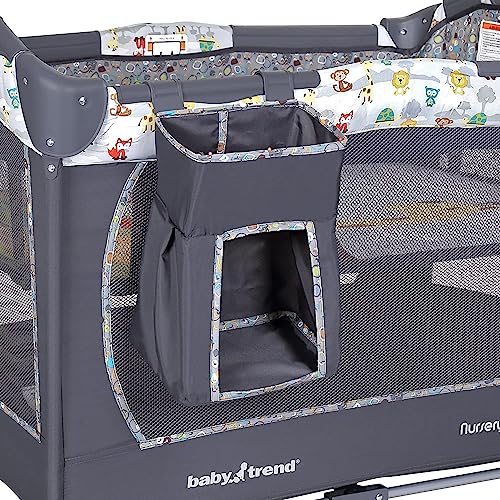 Baby Trend Nursery Center Playard Tanzania - Portable Baby Playpen with Bassinet & Toys