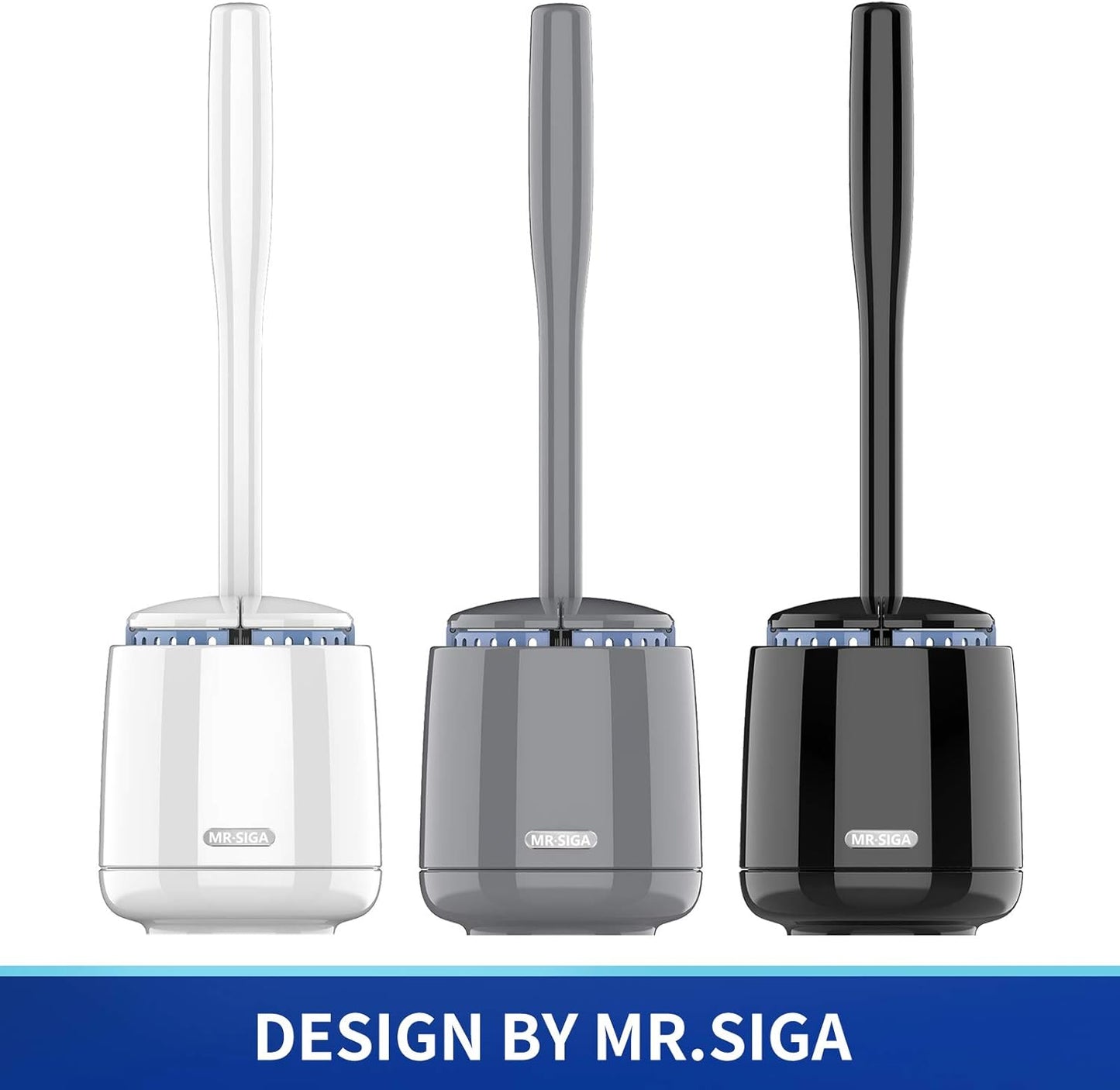 MR.SIGA Toilet Bowl Brush - Premium Quality Bathroom Cleaner with Solid Handle & Durable Bristles | White, 1 Pack