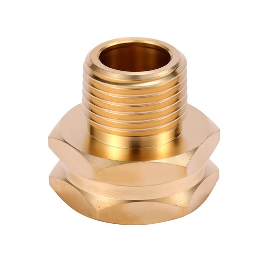 2 Pack Brass Garden Hose Adapter, 3/4" GHT Female x 1/2" NPT Male Connector,GHT to NPT Adapter Brass Fitting,Brass Garden Hose to Pipe Fittings Connect