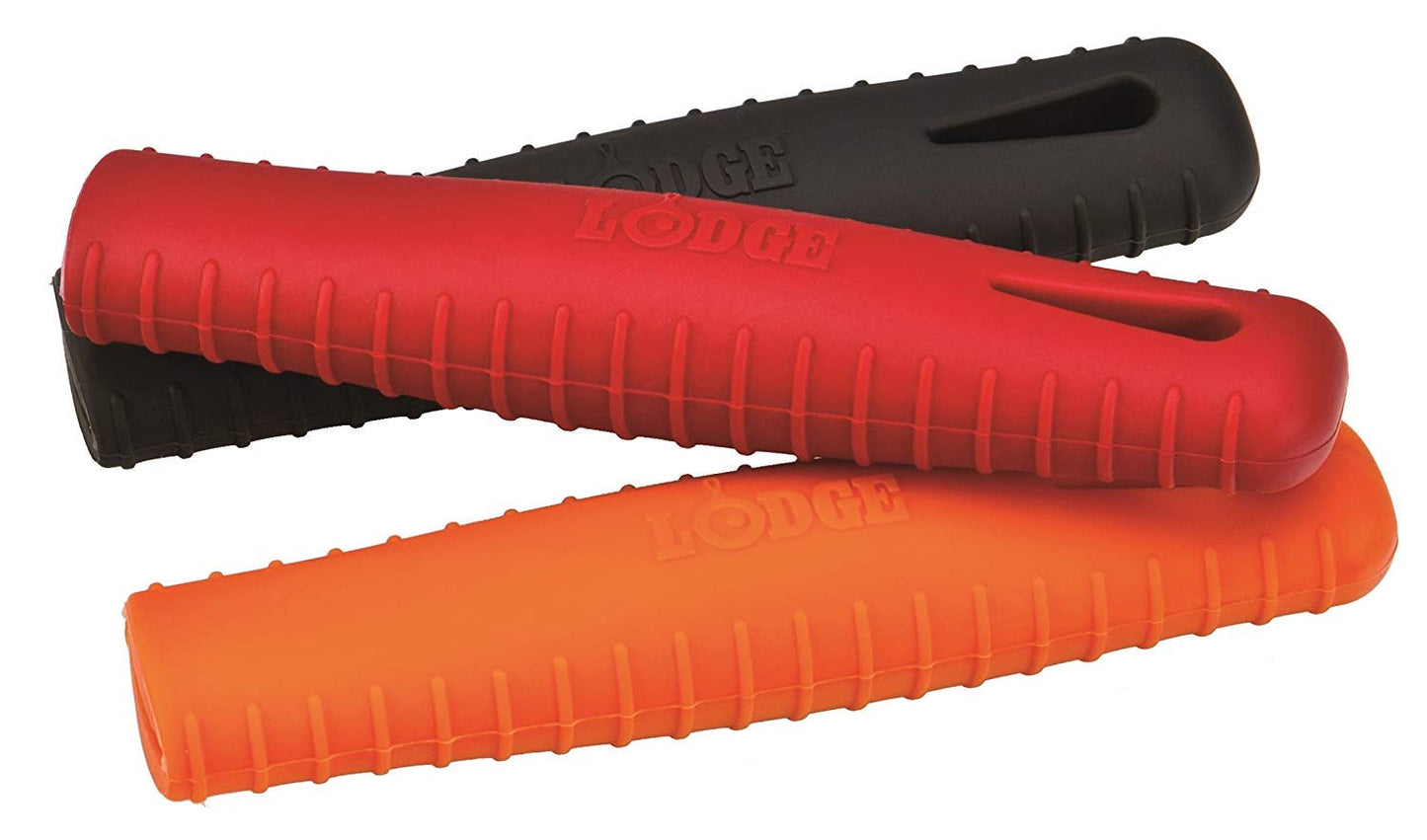 Lodge Silicone Hot Handle Holder - Dishwasher Safe Hot Handle Holder Designed for Lodge Carbon Steel Pan Products - Reusable Heat Protection Up to 500° - Orange