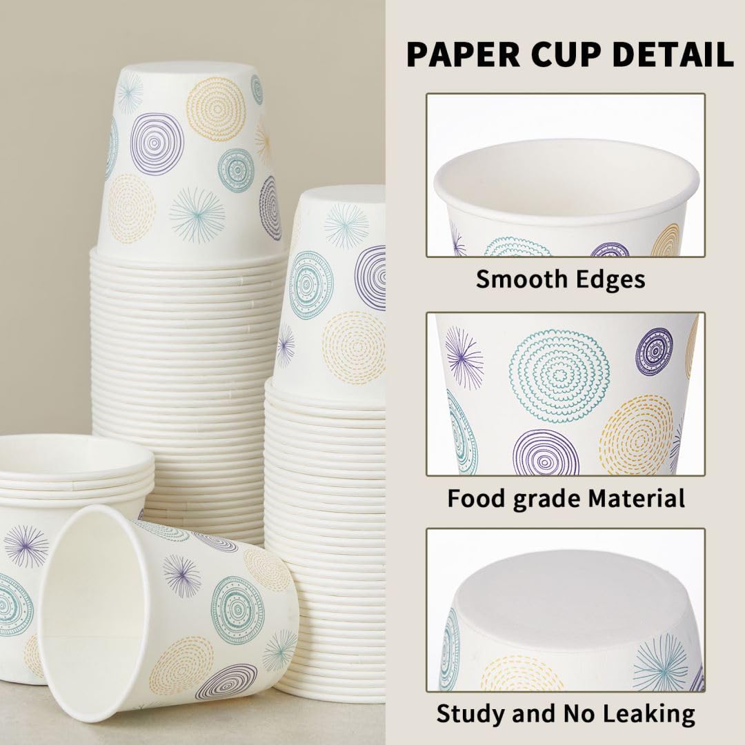 Tamone 300 Pack Halloween Cups 3 oz Bathroom Cups, Small Mouthwash Cups, 3 oz Paper Cups Disposable,3oz Orange Paper Cups for Party, Picnic, BBQ, Travel, Home and Event
