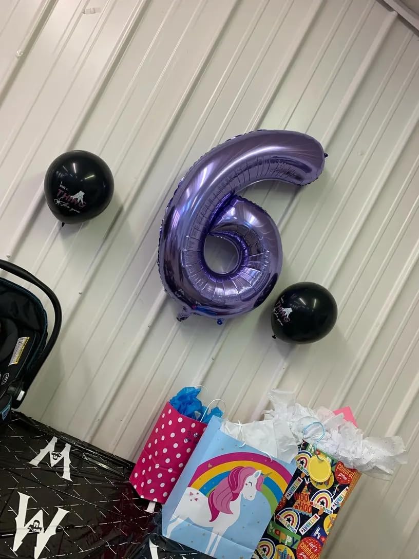 Purple Number 17 Balloon 40 inch, 17 Number Balloons, 17th Purple Birthday Decorations, 17 Year Old Girls Boys Party Supplies
