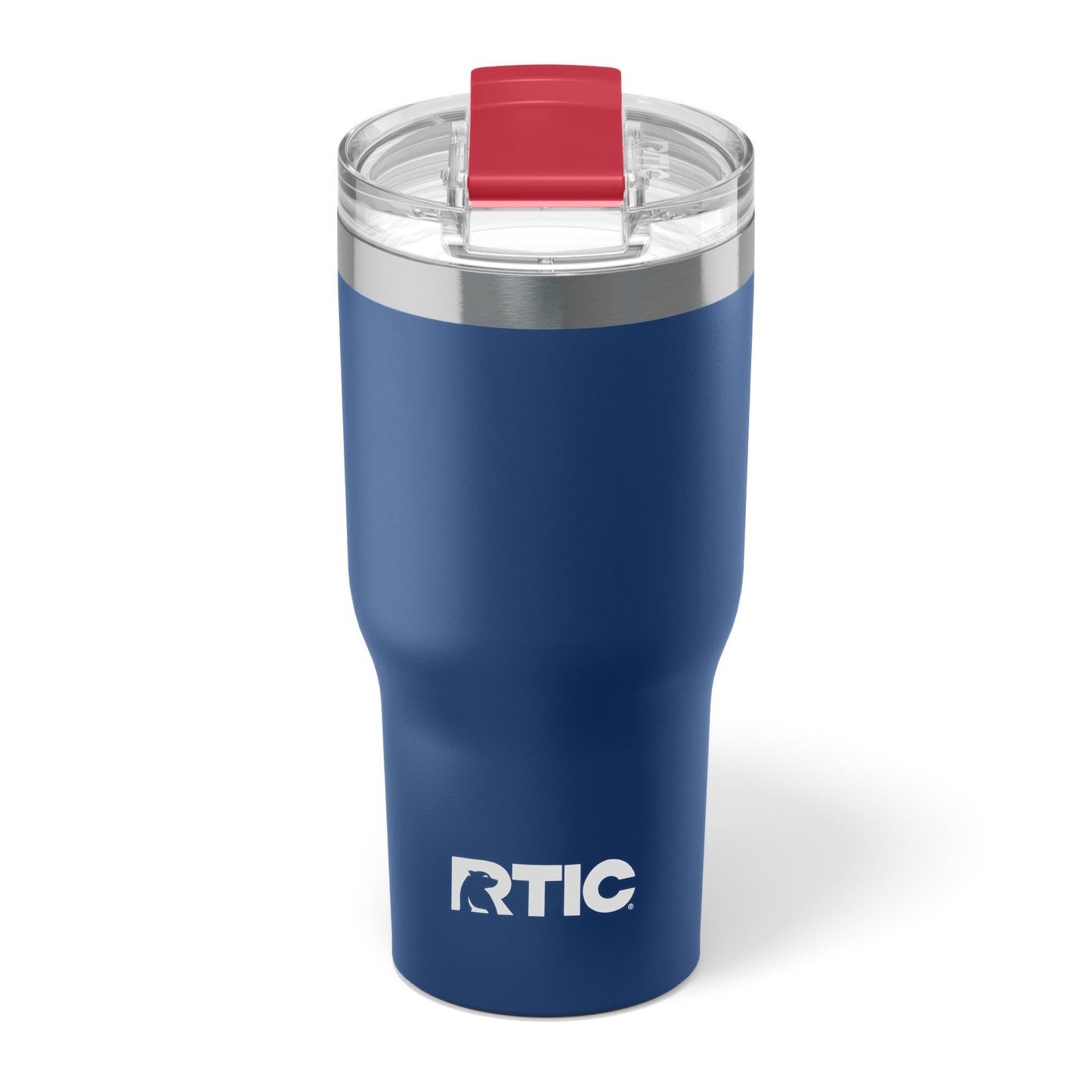 RTIC 20oz Essential Tumbler with Lid, Ceramic Lined, Insulated, Stainless Steel, Metal, Double Wall Vacuum-Insulation, Travel Cup for Iced Coffee, Tea, Hot and Cold Drink, Patriot