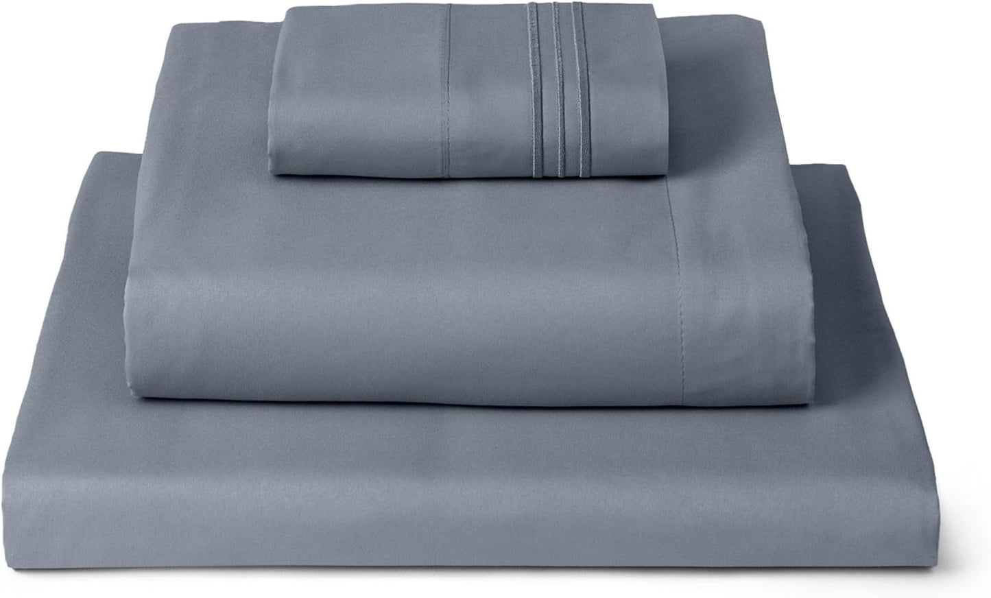Mellanni Twin Sheets Set - 3 PC Hotel Luxury Bedding | Extra Soft, Cooling, Wrinkle-Resistant (Twin, Mineral Gray)