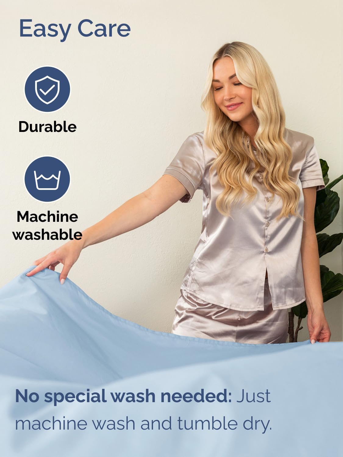 Skiennix Extra Deep King Sheet Set | 6-Piece Breathable Cooling Bedding - Soft, Wrinkle-Free Sky Blue