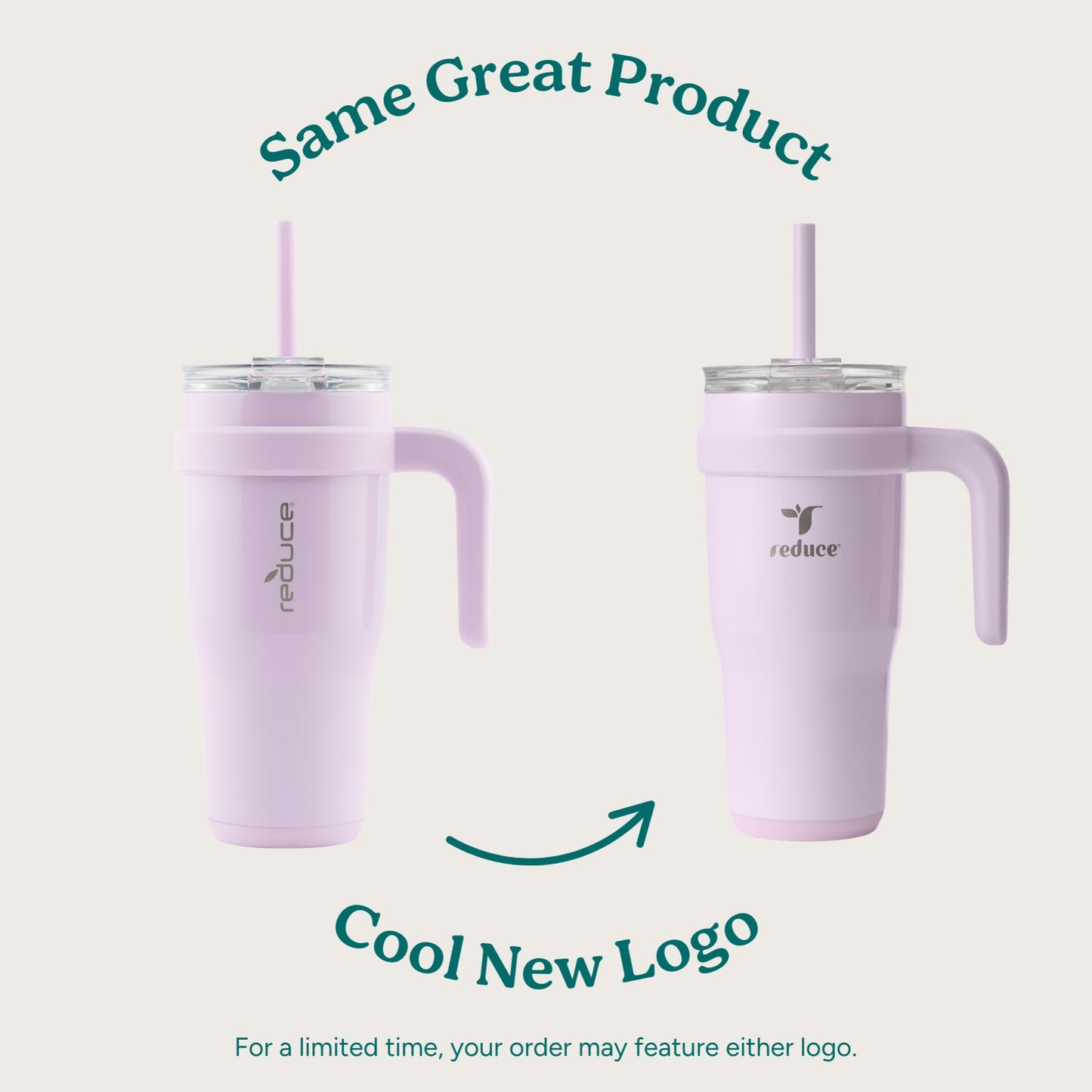 Reduce 24 oz Stainless Steel Tumbler with Handle - Dual-Wall Vacuum Insulated Travel Mug, Sweat-Proof Lid & Reusable Straw - Keeps Drinks Cold for 24 Hrs, Fits Cupholders, Dishwasher Safe-Mineral Blue