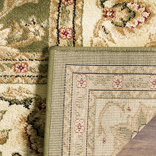 Lyndhurst Runner Rug 2'3"x16' - Sage & Ivory, Traditional Floral Pattern, Low-Pile