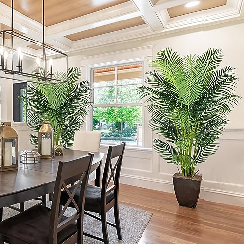 6 Ft Artificial Tropical Palm Tree with 24 Removable Leaves - Faux Indoor Outdoor Plant