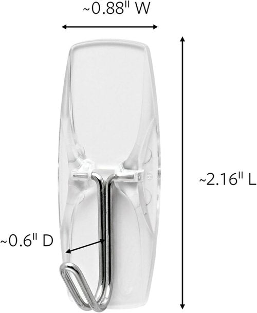 Command Medium Clear Wire Toggle Hooks - Damage-Free Hanging Solution | 10 Hooks & 12 Strips, Holds Up to 2 lb