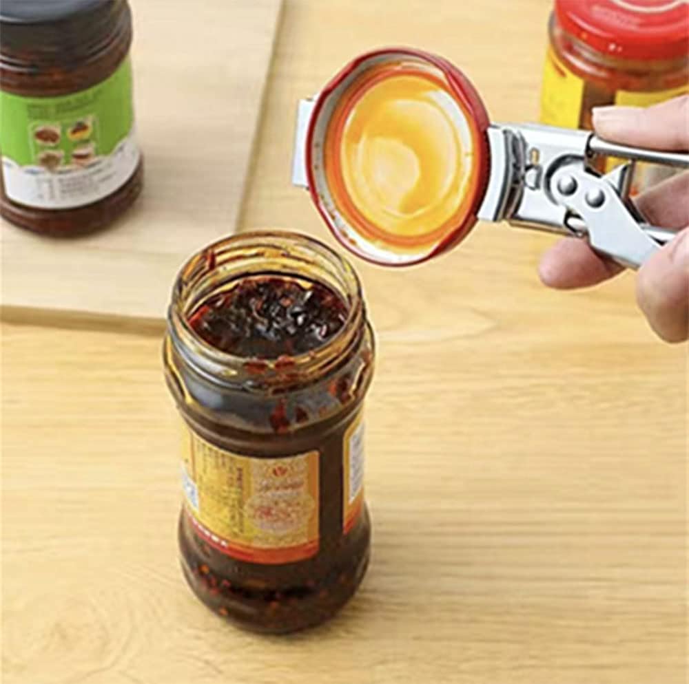 Skiennix Adjustable Stainless Steel Jar Opener - Easy Grip for Weak Hands | Ideal for Elderly & Kids