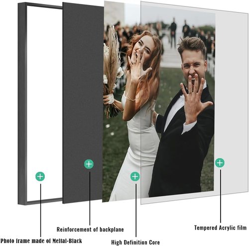 Custom Canvas Prints by [Brand Name] - Transform Your Photos Into Framed Wall Art | Ideal Home Décor (12x16, Black Metal Frame)